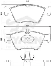 Тормозные колодки дисковые TYREN TYR1215241