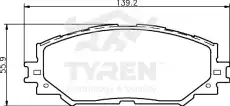 Тормозные колодки дисковые TYREN TYR1219131