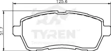 Тормозные колодки дисковые TYREN TYR1213641