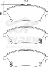 Тормозные колодки дисковые TYREN TYR1214941