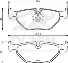Тормозные колодки дисковые TYREN TYR1210531