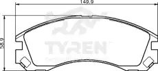 Тормозные колодки дисковые TYREN TYR1211611
