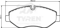 Тормозные колодки дисковые TYREN TYR1215541