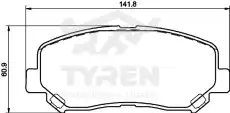 Тормозные колодки дисковые TYREN TYR1214921