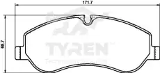 Тормозные колодки дисковые TYREN TYR1213671