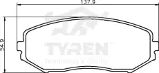 Тормозные колодки дисковые TYREN TYR1220671