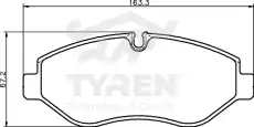 Тормозные колодки дисковые TYREN TYR1212921