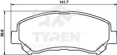 Тормозные колодки дисковые TYREN TYR1212231