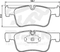 Тормозные колодки дисковые TYREN TYR1210841