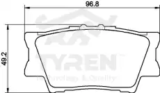 Тормозные колодки дисковые TYREN TYR1218981