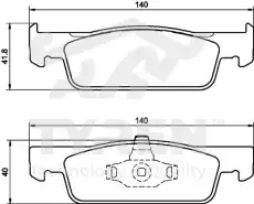 Тормозные колодки дисковые TYREN TYR1217981