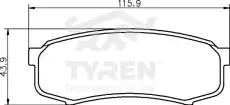 Тормозные колодки дисковые TYREN TYR1218681
