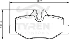 Тормозные колодки дисковые TYREN TYR1215441