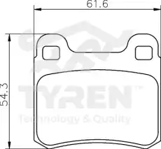 Тормозные колодки дисковые TYREN TYR1215091