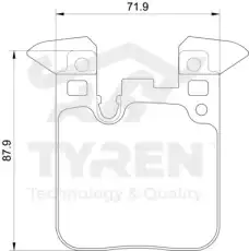Тормозные колодки дисковые TYREN TYR1210931