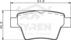 Тормозные колодки дисковые TYREN TYR1211501