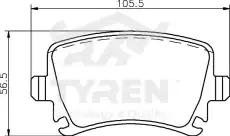Тормозные колодки дисковые TYREN TYR1219751
