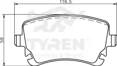Тормозные колодки дисковые TYREN TYR1219691