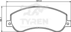 Тормозные колодки дисковые TYREN TYR1213571