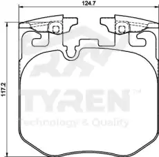 Тормозные колодки дисковые TYREN TYR1211121