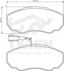 Тормозные колодки дисковые TYREN TYR1211431
