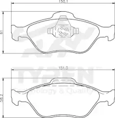 Тормозные колодки дисковые TYREN TYR1213481