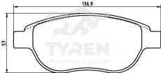 Тормозные колодки дисковые TYREN TYR1217411