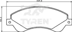 Тормозные колодки дисковые TYREN TYR1213551
