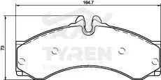 Тормозные колодки дисковые TYREN TYR1215261