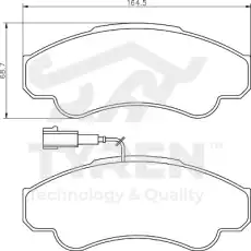 Тормозные колодки дисковые TYREN TYR1211441