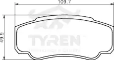 Тормозные колодки дисковые TYREN TYR1211451