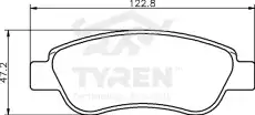 Тормозные колодки дисковые TYREN TYR1218941