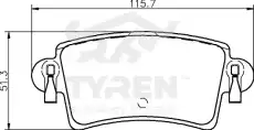 Тормозные колодки дисковые TYREN TYR1216911