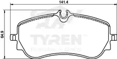 Тормозные колодки дисковые TYREN TYR1222631