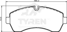 Тормозные колодки дисковые TYREN TYR1215561