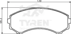 Тормозные колодки дисковые TYREN TYR1214491
