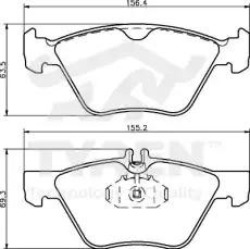 Тормозные колодки дисковые TYREN TYR1215251
