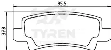 Тормозные колодки дисковые TYREN TYR1218831