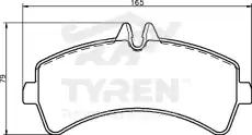 Тормозные колодки дисковые TYREN TYR1215571