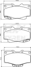 Тормозные колодки дисковые TYREN TYR1221561