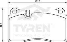 Тормозные колодки дисковые TYREN TYR1219871