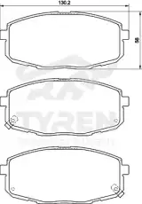 Тормозные колодки дисковые TYREN TYR1216401