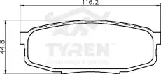 Тормозные колодки дисковые TYREN TYR1222051