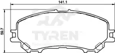 Тормозные колодки дисковые TYREN TYR1212261