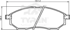 Тормозные колодки дисковые TYREN TYR1212151