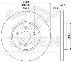 Тормозной диск TYREN TYR1016941
