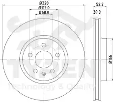 Тормозной диск TYREN TYR1023221