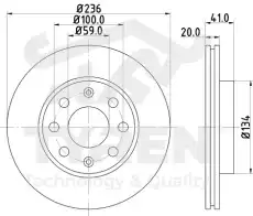 Тормозной диск TYREN TYR1020481