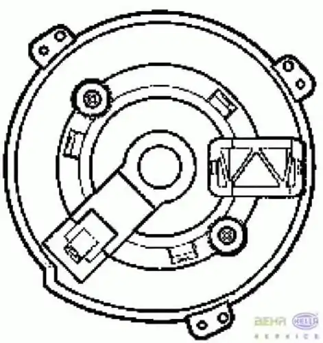 Вентилятор отопителя HELLA 8EW 009 159-531