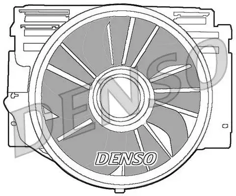 вентилятор охлаждения!\ BMW E53 3.0i 24V 00-06 DER05007 DENSO